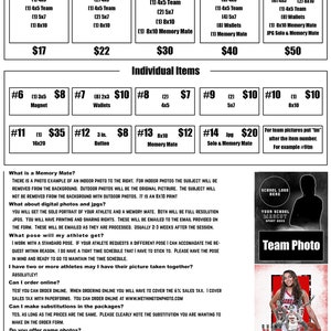 Fotografie Bestellformular für Volumenfotografie und Sportfotografie