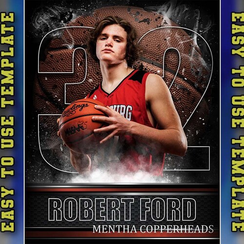 Sports Banner Digital Template / Senior Banner Basketball Etsy