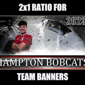 Soccer Banner template 2x1 ratio for the entire team