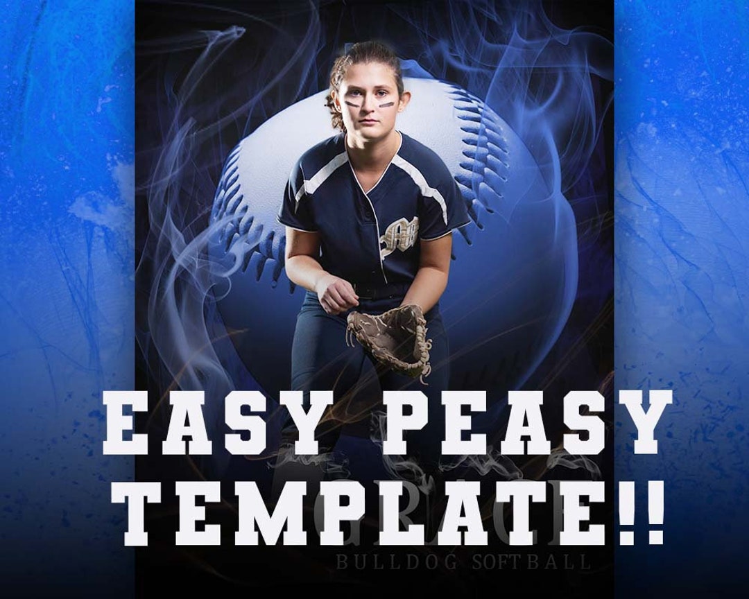 Softball Senior Banner Template - Etsy