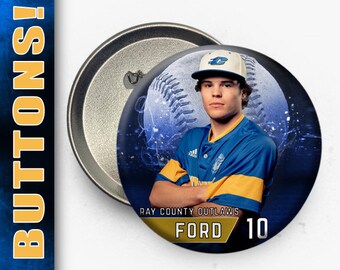 Baseball Button Template