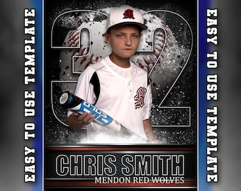 Baseball Poster Template That is Editable  – Great for Parents and Teams Make This Baseball Season Unforgettable! 