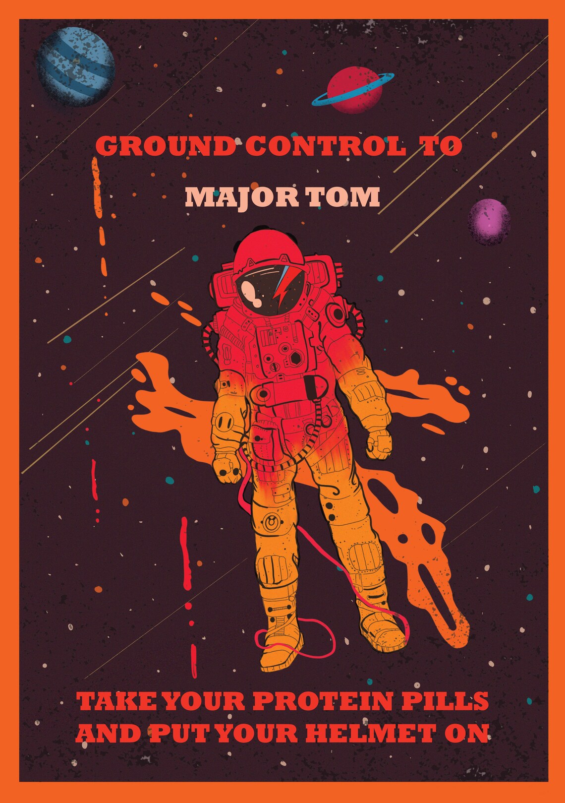 Space Oddity Poster David Bowie Impresiones de arte Etsy