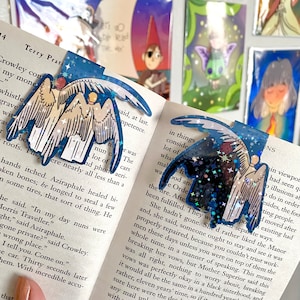 Aziraphale and Crowley Double-Sided Magnetic Bookmark image 1