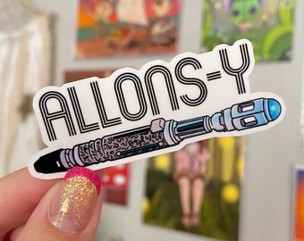 Allons-y 10th Doctor Sticker David Tennant