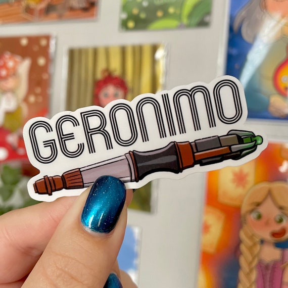 Geronimo 11th Doctor Matt Smith Sticker Sonic Screwdriver