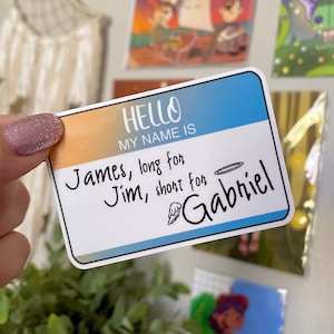 Gabriel, Jim, James Aufkleber