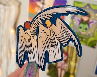 Angels Aziraphale and Crowley Sticker