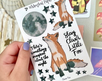 Clever Fox /  Planner Stickers /  Paper stickers - not waterproof