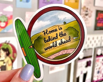 Home is behind the world ahead lord of the rings die cut sticker