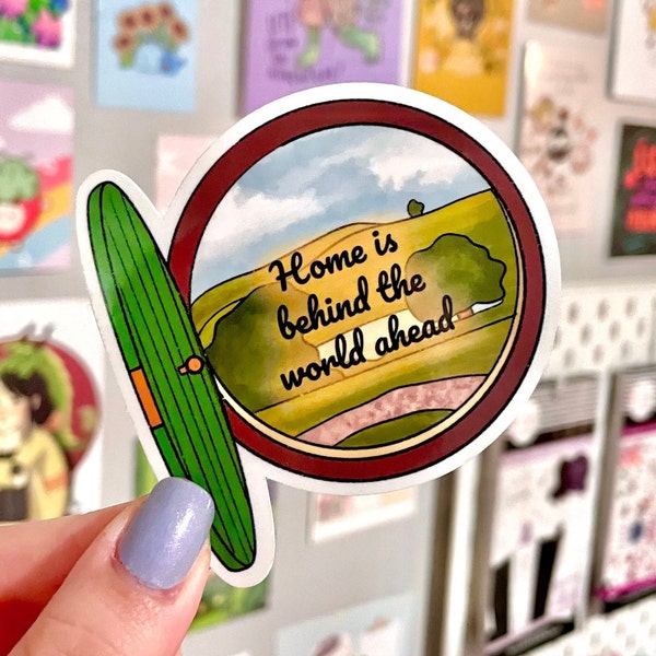 Home is behind the world ahead lord of the rings die cut sticker