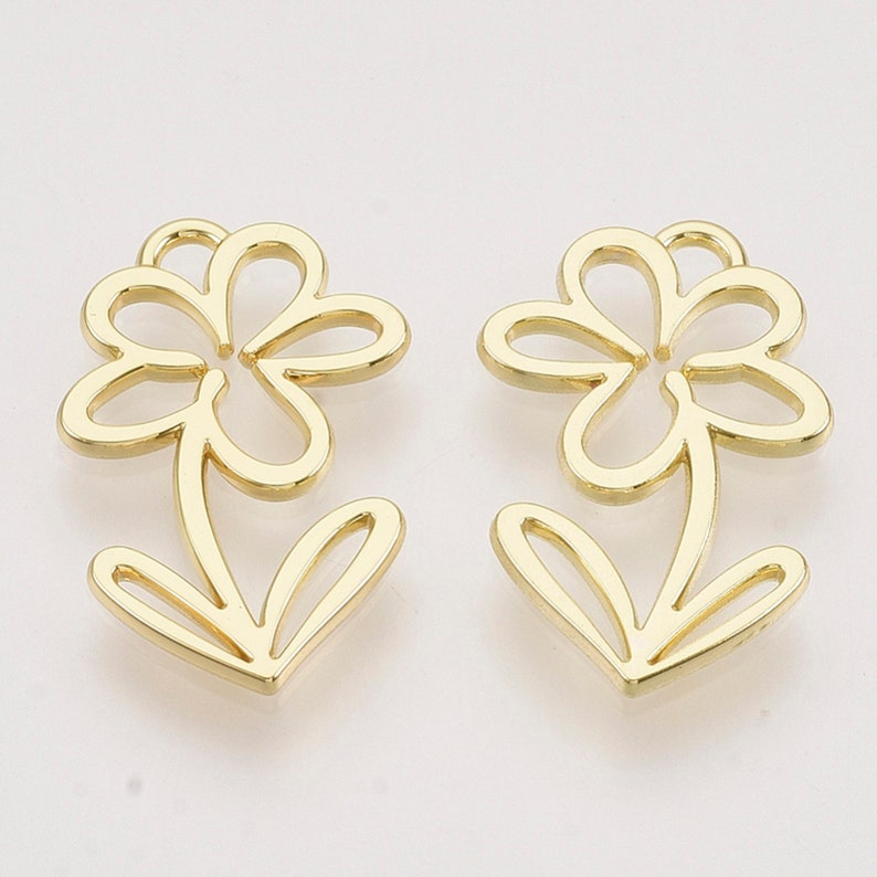 Flowers Open Back Bezel Jewellery Pendant, Flower Open Back Bezels for ...