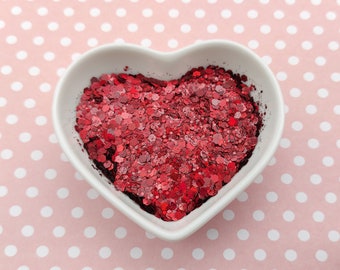 Holographic Blood Red Chunky Glitter Mix, Red Chunky Glitter Mix, Resin Supplies, Nail Art Glitter, Craft Supplies, Resin Supplies