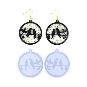Birds Earring Silicone Mould, Love birds Epoxy Resin Pendant Mold, Cute Birds Earrring Mould, Birds UV Resin Silicone Mold, Resin Supplies