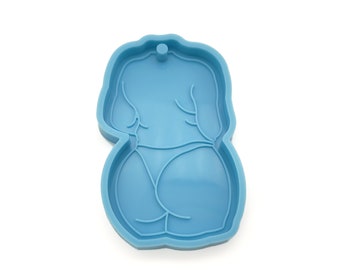 Silikonform för nyckelring till gudinna, epoxihartsform för kvinnlig kropp, smyckesform för kvinnor, resintillbehörsform, Body Positive-form