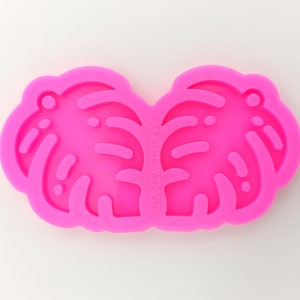 Monstera Leaf Shape Earring Silicone Mold, Epoxy Resin Pendant Mould