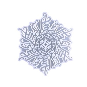 Snowflake Christmas Tree Decoration Silicone Mould, Christmas Snowflake Epoxy Resin Mold, Hanging Decoration Silicone Resin Mould