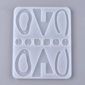 Statement Earring Silicone Mould, Retro Earring Epoxy Resin Pendant Mold, Geometric Earring Jewellery Polymer Clay Tool, UV Resin Mold