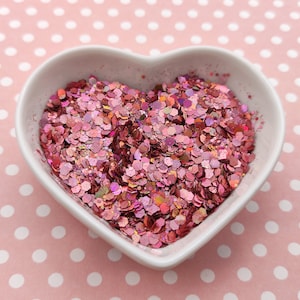 Holografische Glitter Pink Chunky Mix, Dusky Pink Glitter, Harsbenodigdheden, Nail Art Glitter, Craft Supplies, Glitter voor Waxmelts