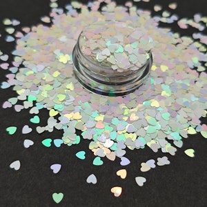 Paillettes coeurs pastel, Paillettes pastel en forme de coeur, Mélange de coeurs arc-en-ciel Paillettes pour ongles, Paillettes pailletées, Paillettes Herat arc-en-ciel