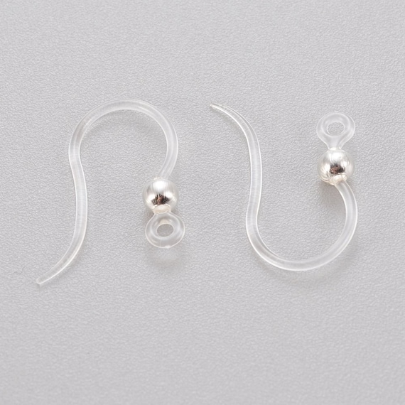 Hypoallergenic Earring Hook Eco friendly Plastic Earring Hooks With 304 Stainless Steel Bead 10pcs or 20pcs Etsy