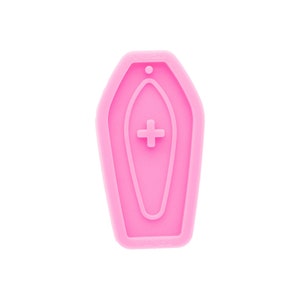 Coffin Keychain Silicone Mould, Coffin Epoxy Resin Pendant Mold, Halloween Mould, Spookie Keyring Mold, Resin Supplies