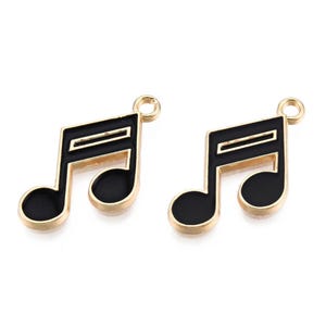 Musical Note Charm Jewellery Pendant, Music Note Enamel Charms for Jewelry Making, Music Charms, Earrings Charms, DIY Jewelry Accessories