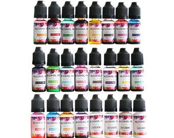 Alcohol Ink Pigment for Epoxy Resin, 10ml Resin Alcohol Ink, Epoxy Resin Alcohol Ink