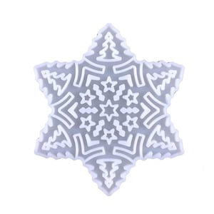 Schneeflocke Weihnachtsbaum Dekoration Silikonform, Weihnachten Schneeflocke Epoxidharz Form, hängende Dekoration Silikonform