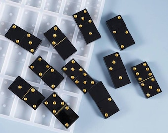 Dominos Silicone Mold, Dominoes Resin Mold, Domino Tile Mold; Game Mold, Craft Supplies, Silicone Dominoes Set Mould