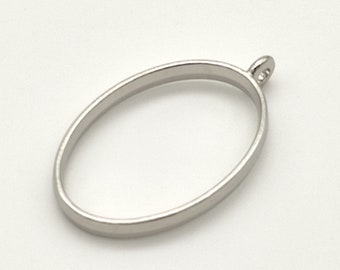 10 Stück Open Back Oval Resin Bezel Schmuck Anhänger