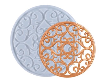 20 cm Large Mandala Tray Silicone Mould, Epoxy Resin Mandala Coaster Mold, Display Mould, Mandala Silicone Resin Mould, Resin Supplies