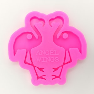 Flamingo Shape Earring Silicone Mold, Epoxy Resin Pendant Mould