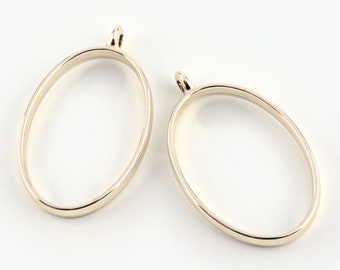 10 Stück Open Back Oval Resin Bezel Schmuck Anhänger