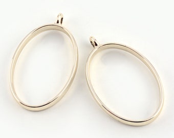 10 pcs Open Back Oval Resin Bezel Jewellery pendant