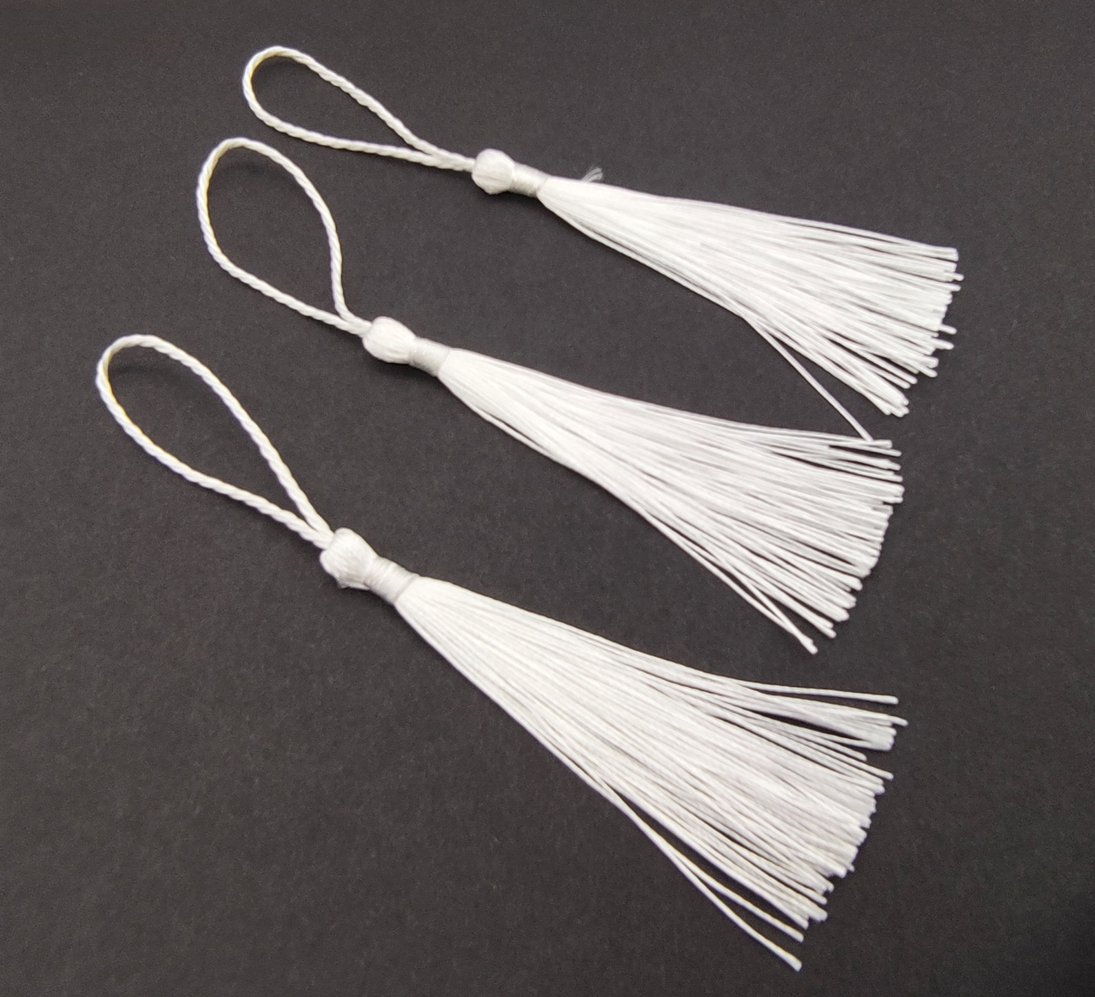 10 Pcs White Bookmark Tassels Silky Craft Tassels Decorative Etsy