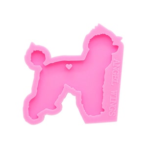 Poodle Dog Keychain Silicone Mould, Epoxy Resin Pendant Mold, Dog Mold, Animal Craft Mold, Polymer Clay Mold, Shiny Keychain Mold