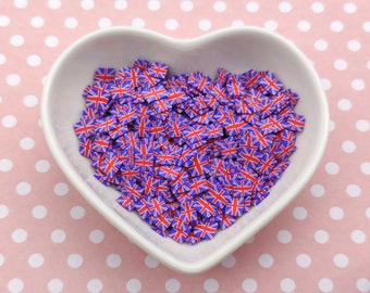 10g Union Jack Flag Clay Fimo Slices, Great Britain Flag, Resin Craft Supplies, Nail Art, Polymer Clay Slices, Slime Supplies, Nail Art