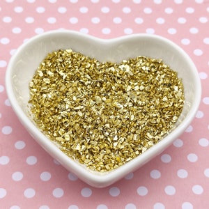 20g / 50g Gold Crushed Glas Chips Perlen, kein Loch, gebrochene Glassteine Kristalle, UV-Epoxidharz-Füller, Nail Art Dekoration, Glaskies