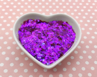 Purple Translucent Glitter Mix, Iridescent Purple Neon Pink Glitter Mix, Resin Supplies, Nail Art Glitter, Craft Supplies, Slime Supplies