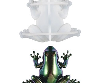Frog Silicone Mould, 3D Frog Mold, Frog Home Decoration Mould, Resin Supplies
