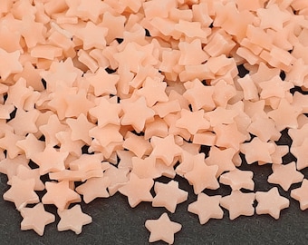 Glow In The Dark Star Polymer Clay Slices 5mm, Orange Stars Clay Slices, Glow-In-The-Dark, Nail Art, Polymer Clay Slices, Slime Supplies