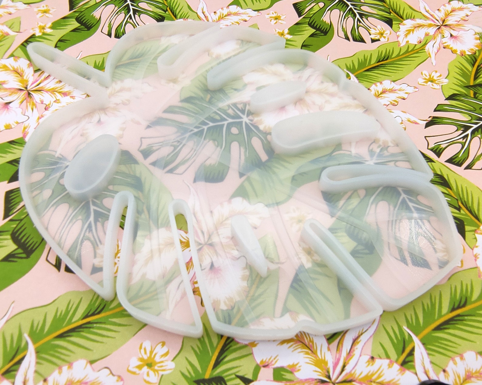 Large Monstera Leaf Tray Mould Palm Leaf Tray Silicone Mold Etsy