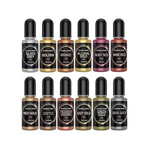 Metallic Alcohol Ink Pigment for Epoxy Resin, 10ml Resin Alcohol Ink, Metallic Pearl Colourant, Epoxy Resin Dye, Arts & Crafts Colors