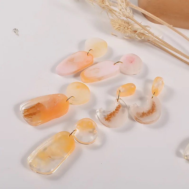 Irregular earrings silicone mould example
