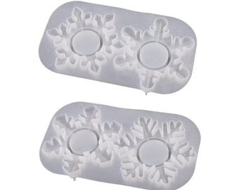 Snowflake Tea Light Holder Silicone Mold, Candle Holder Mould, Tea Light Mould, Winter Tealight Holder Mold, Tealight Mold, Resin Supplies