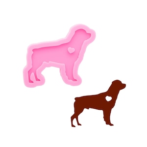 Rottweiler Dog Keychain Silicone Mould, Epoxy Resin Pendant Mold, Dog Mold, Craft Mold, Polymer Clay Jewellery Mold, Shiny Keychain Mold