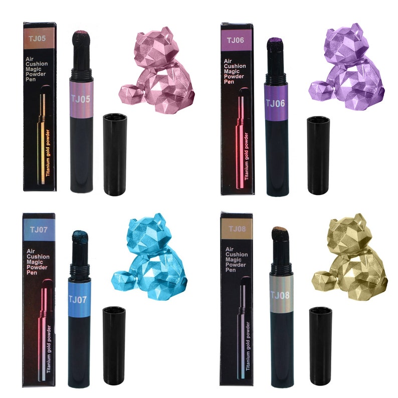 Resin Pigment Pen, Chrome Powder Pen, Mirror Powder, Air Cushion Pen, Chameleon Pigment, Magic Powder Pen, Effect Ombre Pen, Chrome Dust image 4
