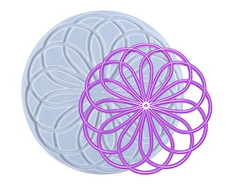 20 cm Large Mandala Tray Silicone Mould, Epoxy Resin Mandala Coaster Mold, Display Mould, Mandala Silicone Resin Mould, Resin Supplies