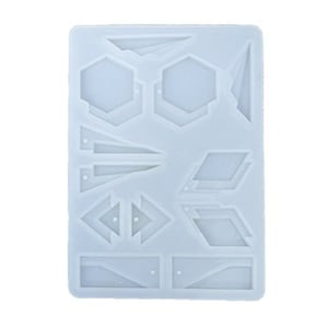 Geometric Statement Earring Silicone Mould, Retro Earring Epoxy Resin Pendant Mold, Jewellery Polymer Clay Tool, UV Resin Mold